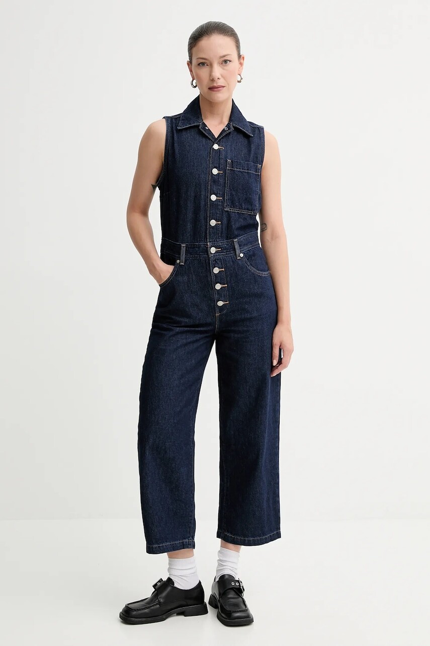 Overal Levi's tmavomodrá farba, bavlnené, s golierom, A4850