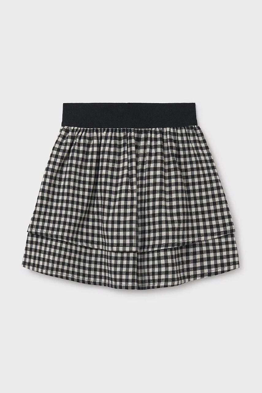 Dievčenská sukňa Mayoral šedá farba, mini, áčkový strih, 7906