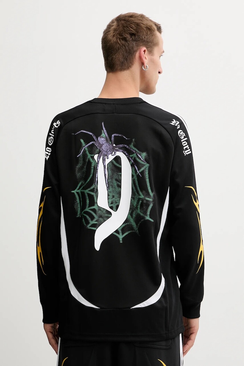 Tričko s dlhým rukávom adidas Originals Spiders Goalkeeper Loose Tee čierna farba, vzorované, JW0201