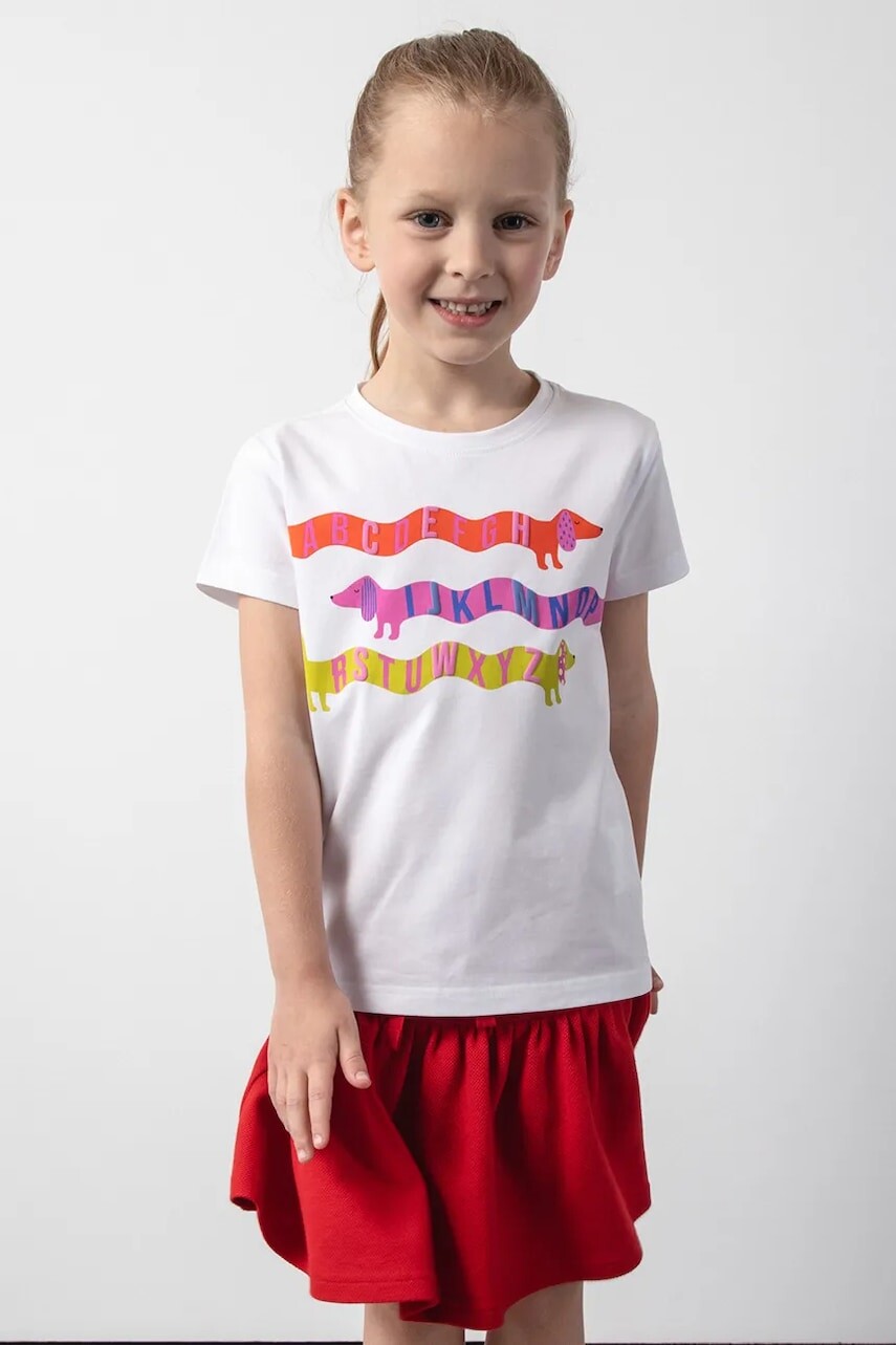Detské tričko Coccodrillo biela farba, ACADEMY GIRL KIDS