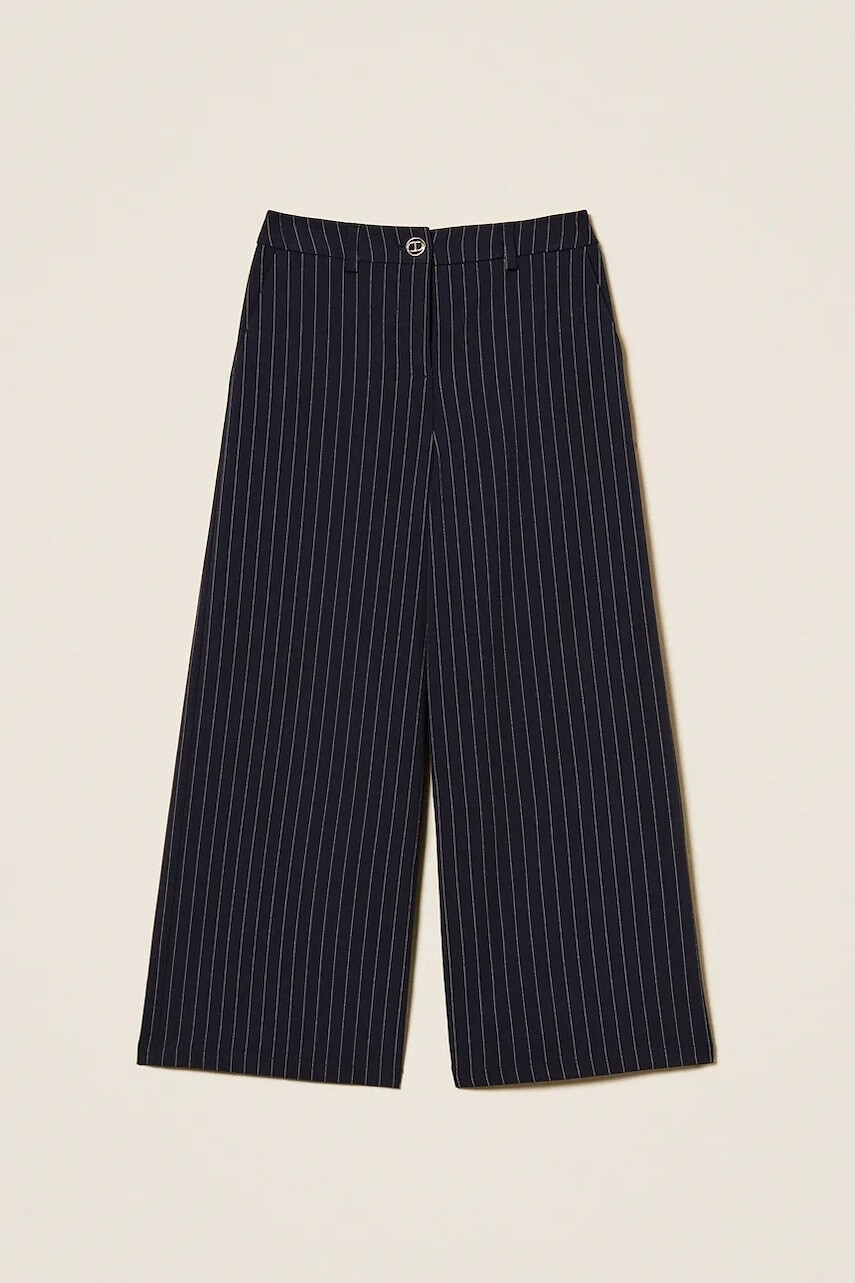 Detské nohavice Twinset tmavomodrá farba, vzorované, 252GJ2042