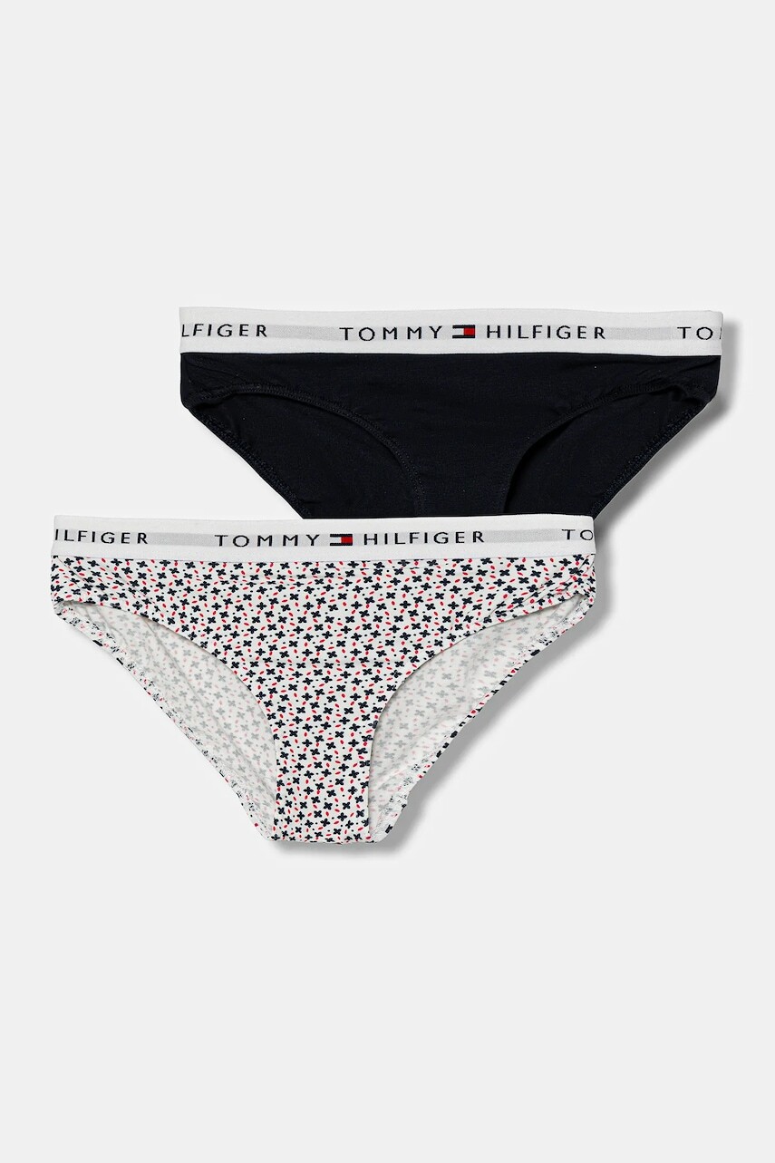 Detské nohavičky Tommy Hilfiger 2-pak čierna farba, UG0UG00751