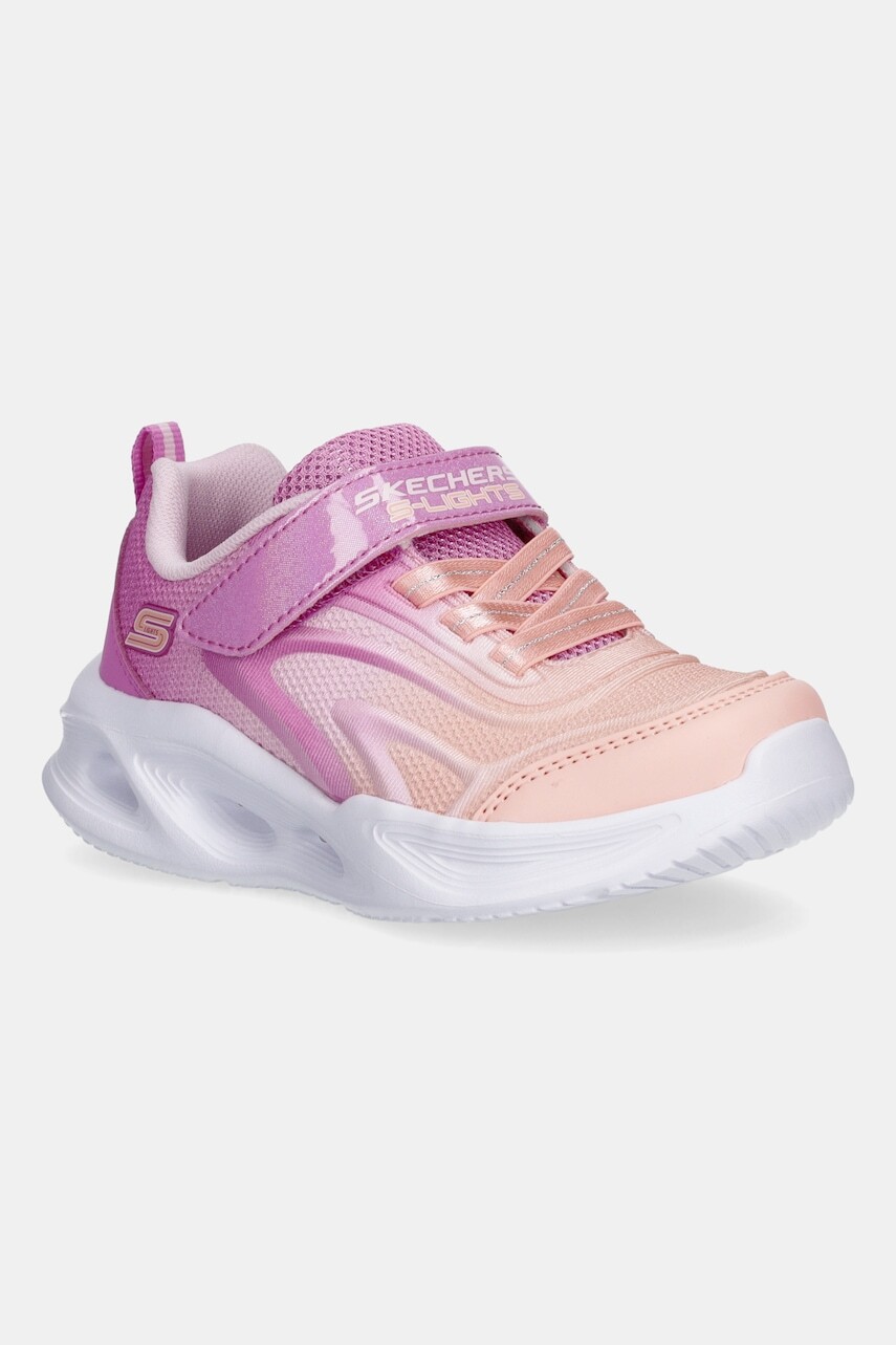 Detské tenisky Skechers SKECHERS SOLA GLOW - COLOR BR ružová farba, 303713N