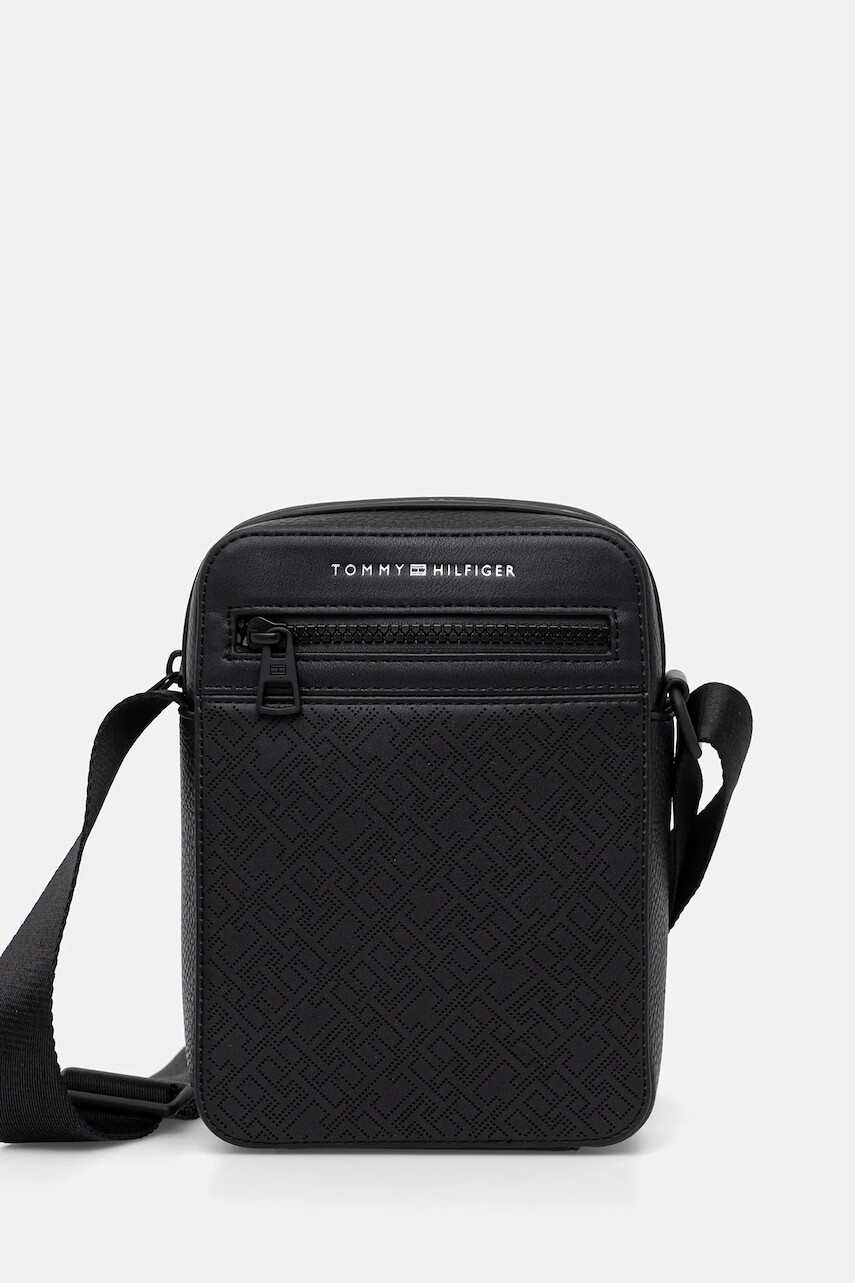 Malá taška Tommy Hilfiger čierna farba, AM0AM13836