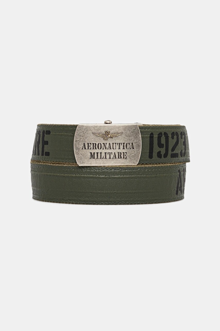 Bavlnený pás Aeronautica Militare zelená farba, CI0317UCT03585
