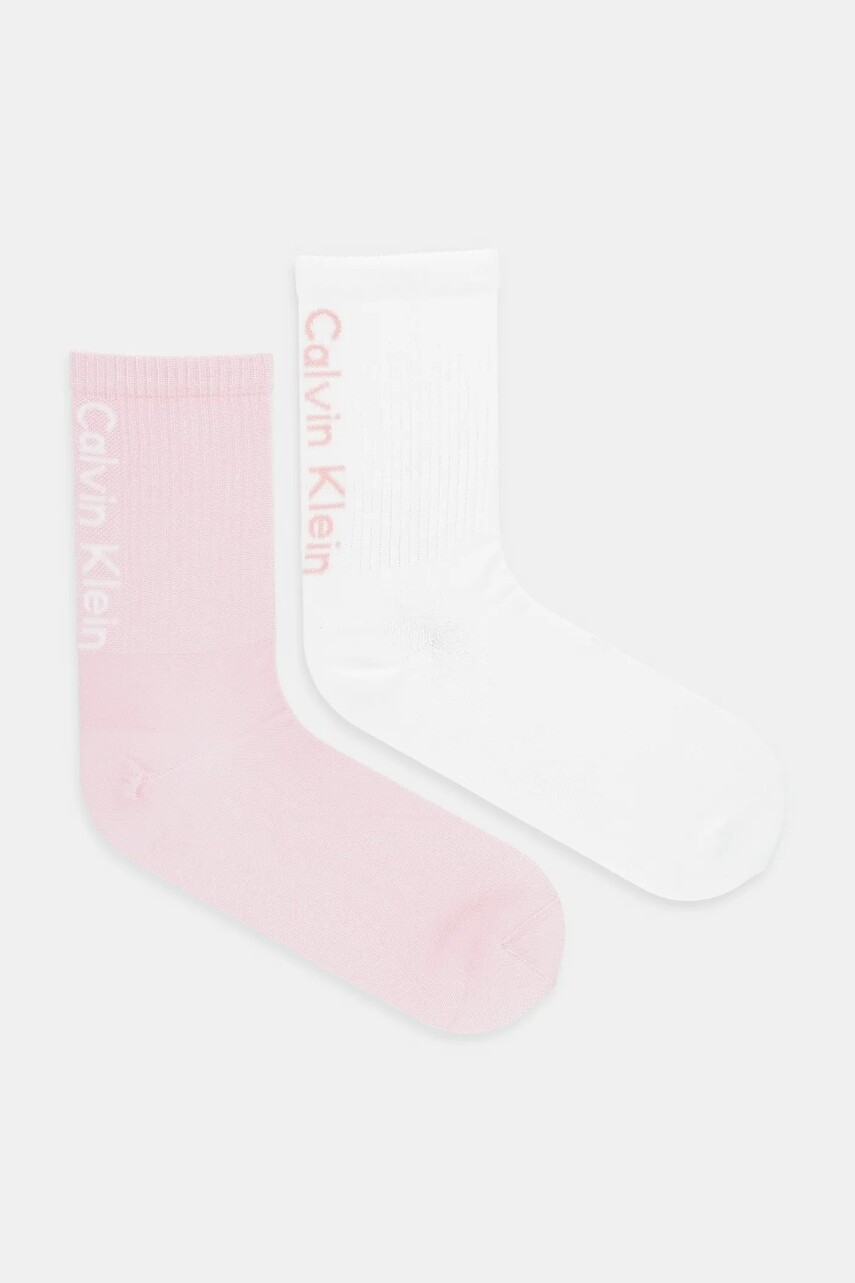 Ponožky Calvin Klein Jeans 2-pak ružová farba, 701235379