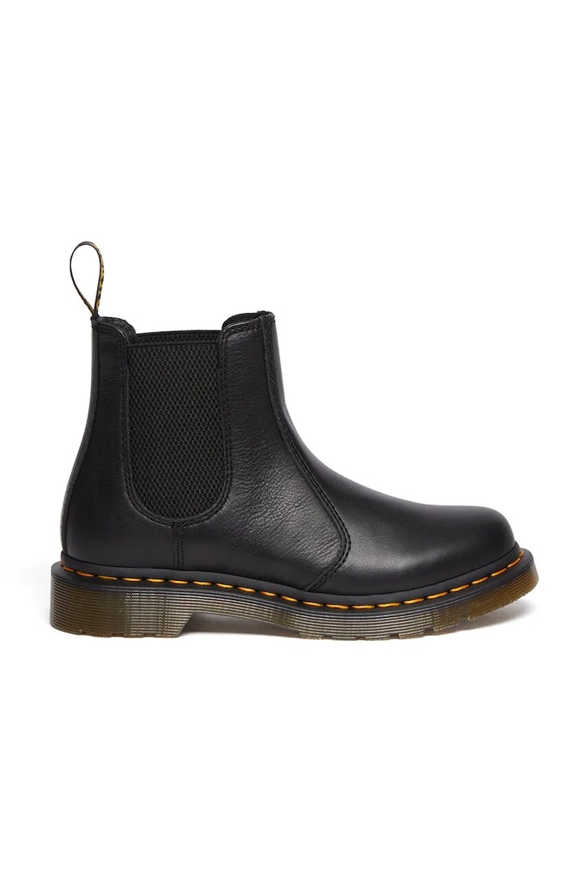 Kožené topánky chelsea Dr. Martens 2976 dámske, hnedá farba, na plochom podpätku, DM30698001