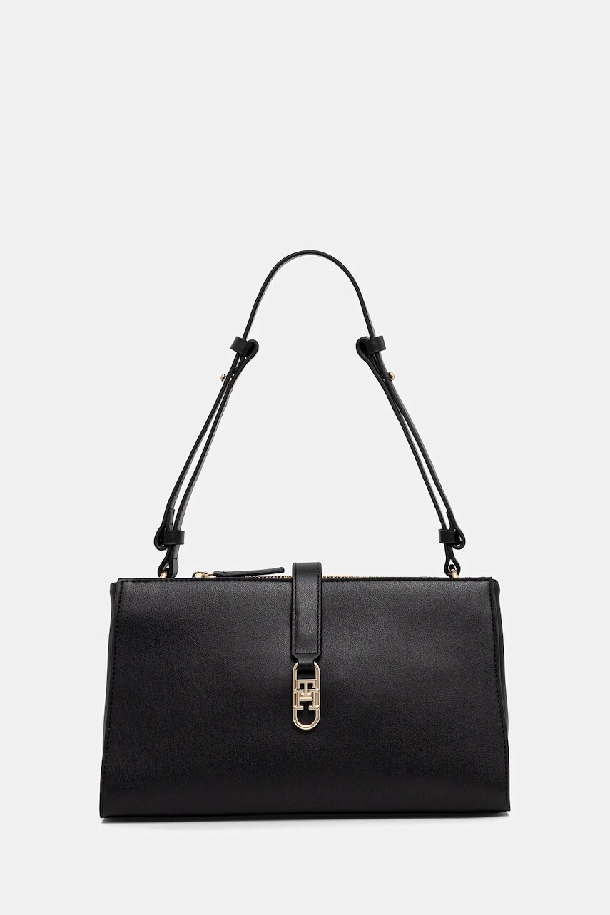 Kabelka Tommy Hilfiger čierna farba, AW0AW17718