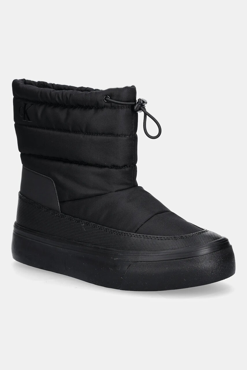 Snehule Calvin Klein VULC FLATF SNOWBOOT NYLON čierna farba, YW0YW01977