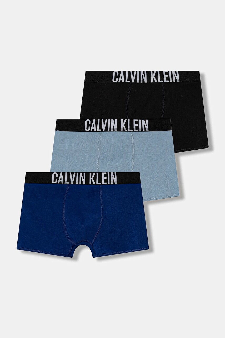 Detské boxerky Calvin Klein Underwear 3-pak modrá farba, B70B700510