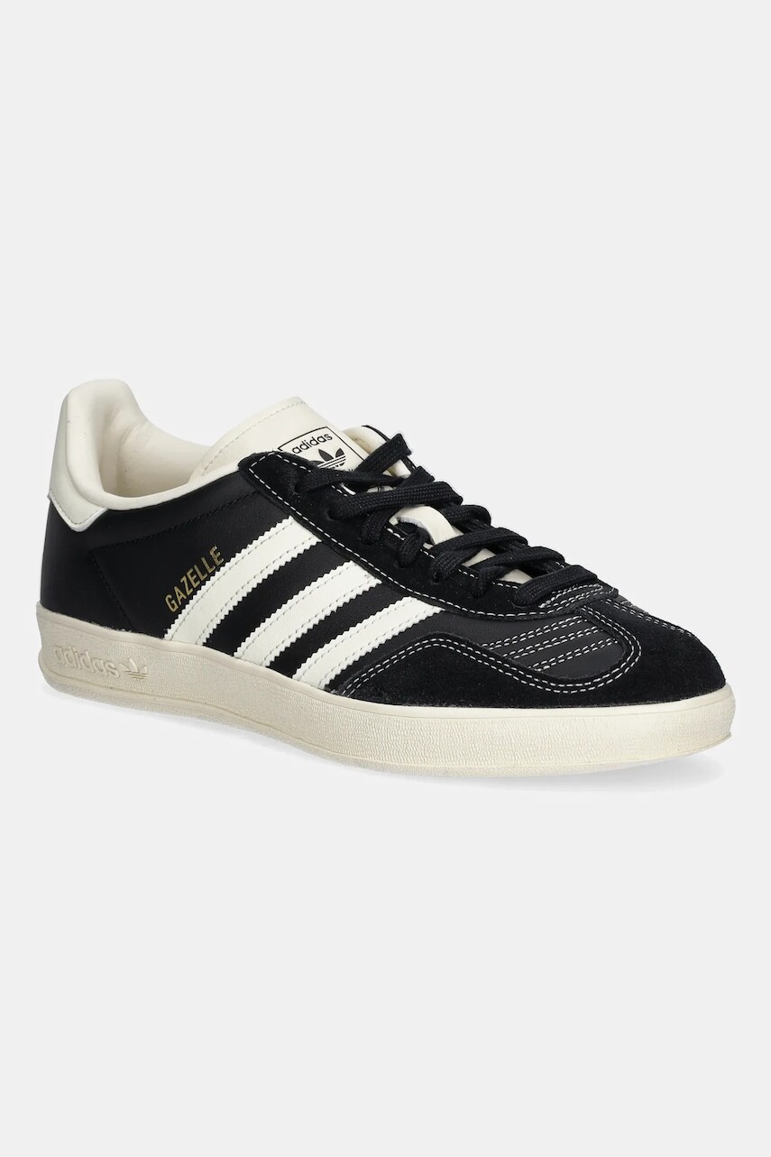Kožené tenisky adidas Originals Gazelle Indoor čierna farba, JQ8385