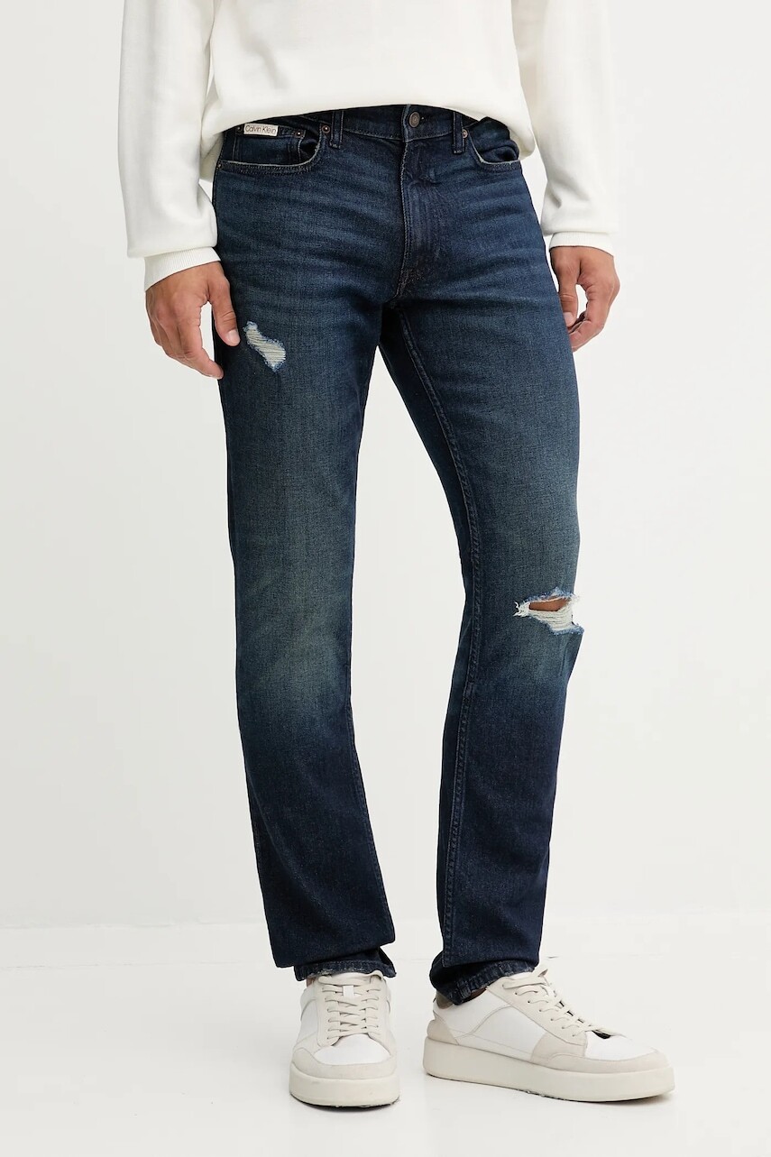 Rifle Calvin Klein Jeans tmavomodrá farba, LV04RD704G
