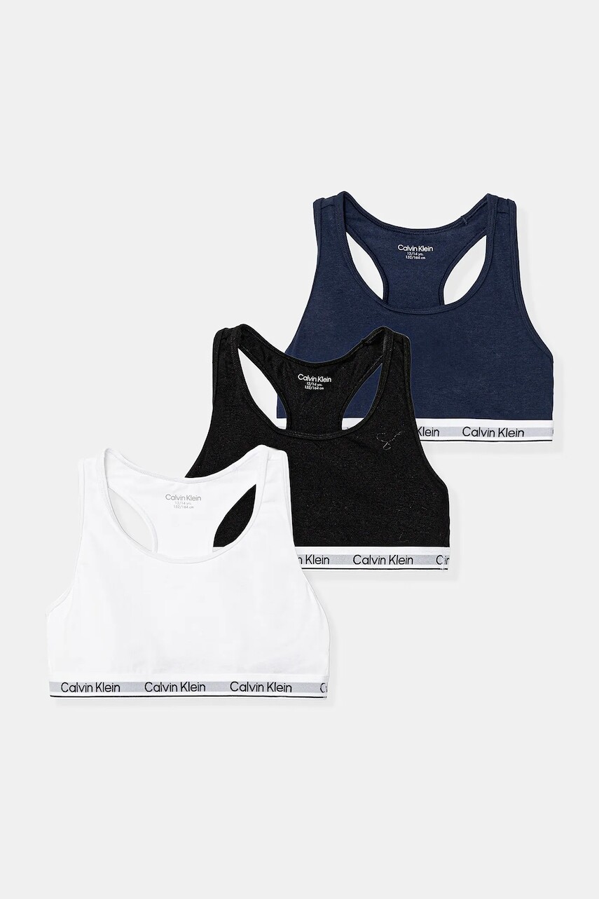 Detská športová podprsenka Calvin Klein Underwear 3-pak čierna farba, G80G800743