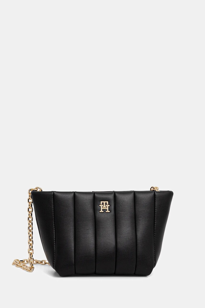 Kabelka Tommy Hilfiger čierna farba, AW0AW17690