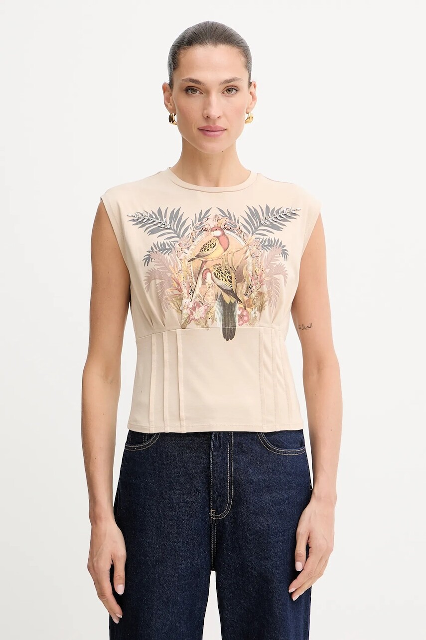 Top Guess PARAKEET béžová farba, W5YI33 K49A1