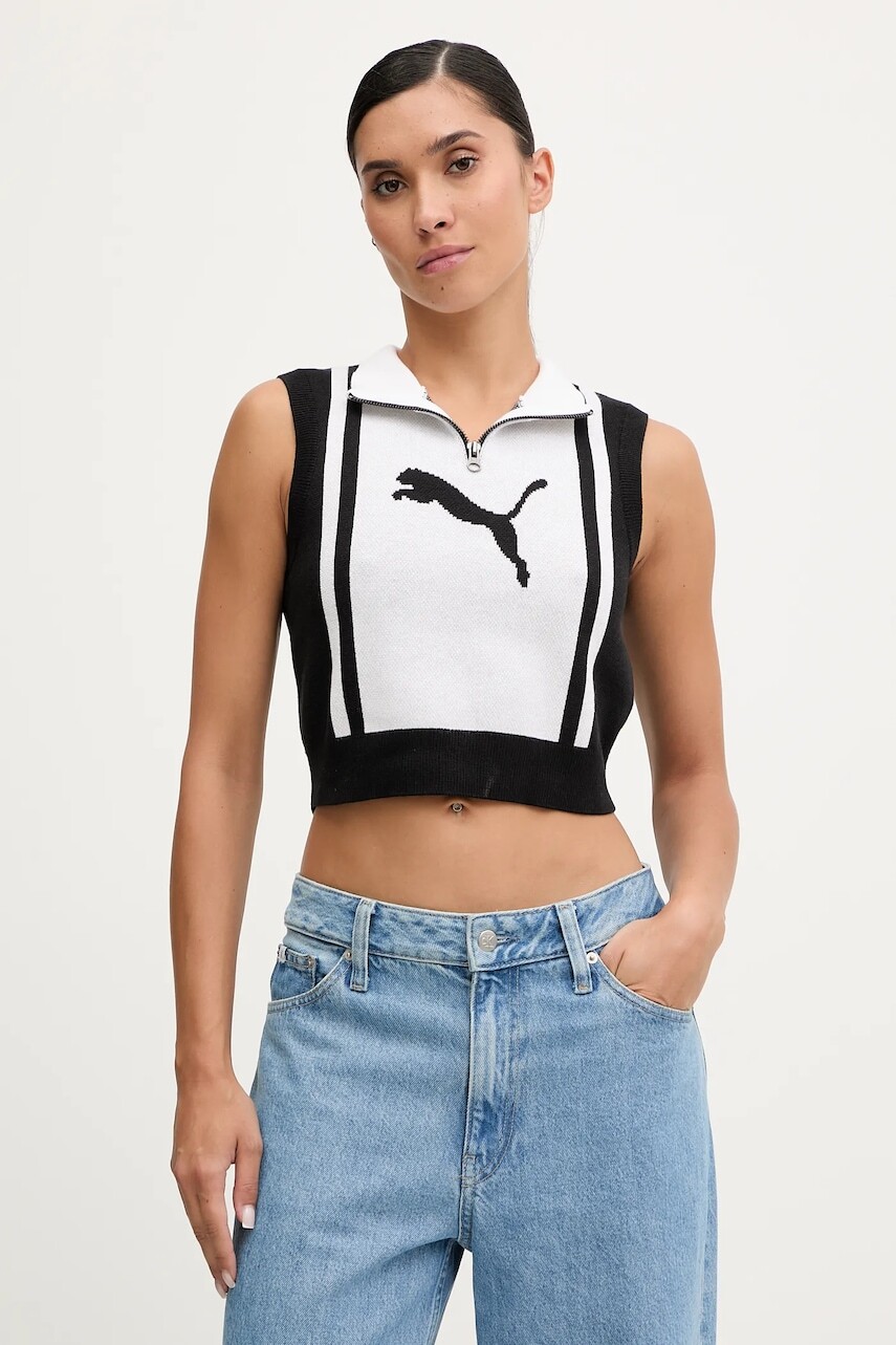 Vesta Puma dámska, čierna farba, 632126