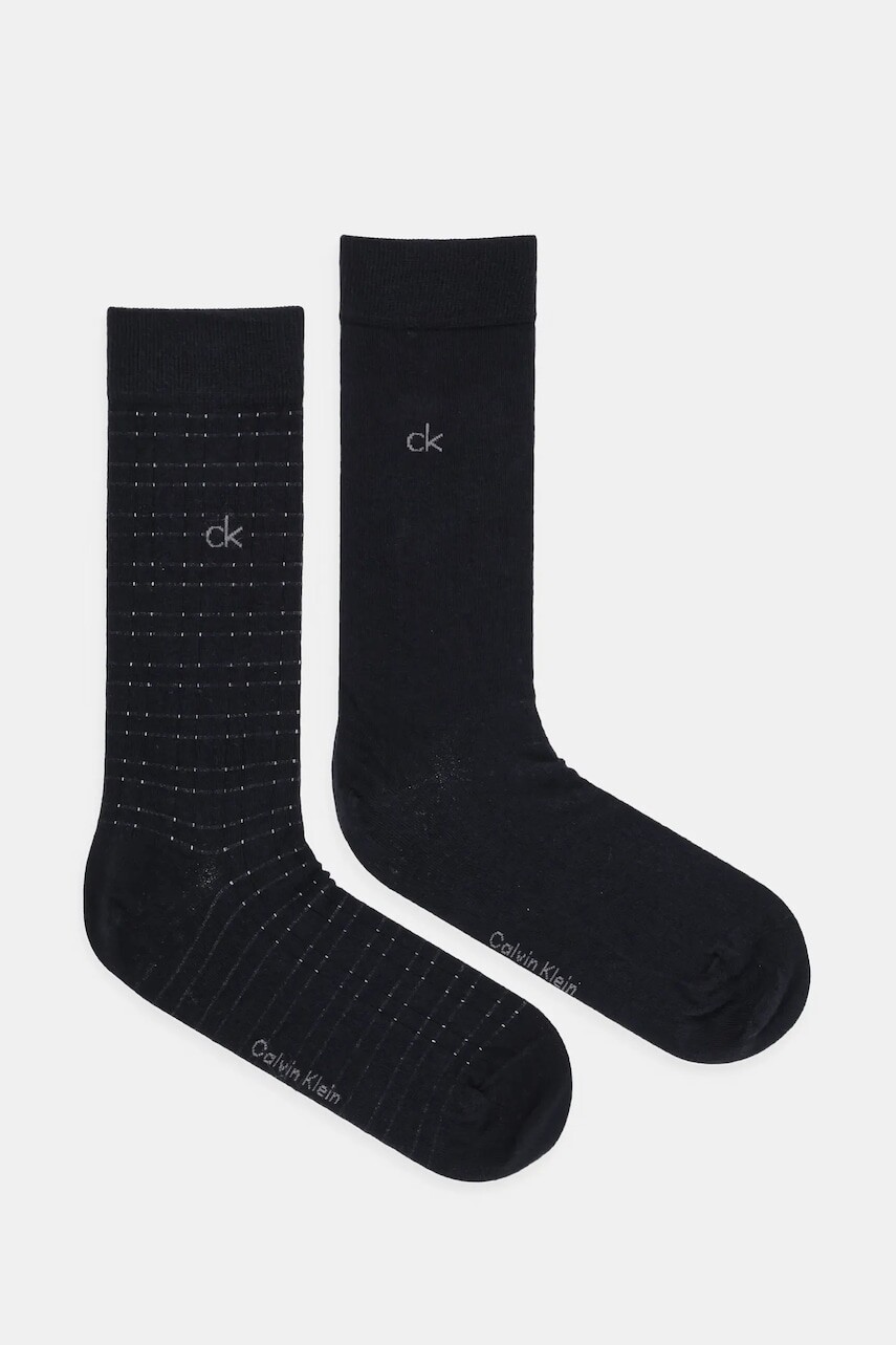 Ponožky Calvin Klein 2-pak čierna farba, 701235969
