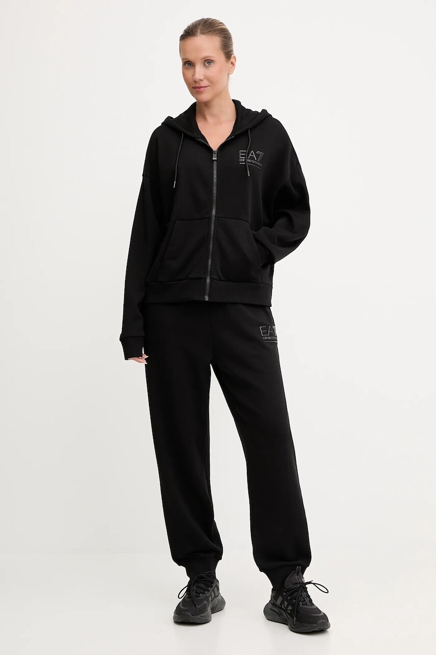 Tepláková súprava EA7 Emporio Armani čierna farba, AF12473.7W000420