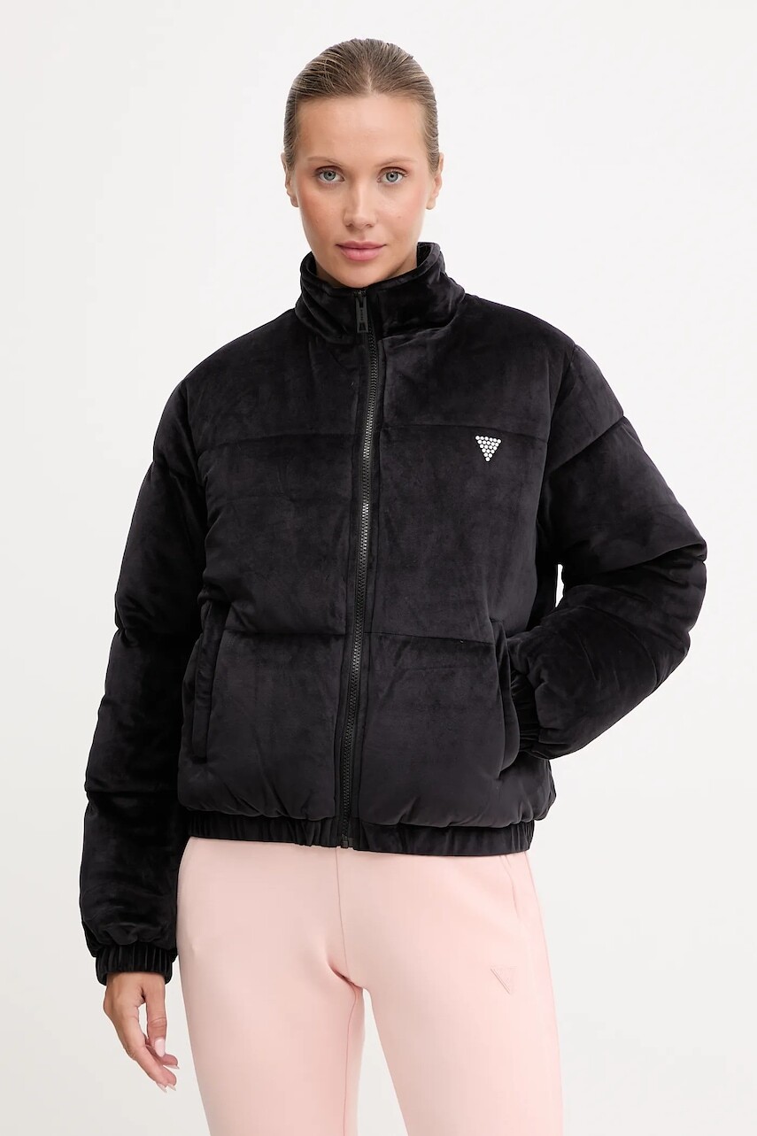 Bunda Guess COUTURE čierna farba, zimná, V4BL03 K0232