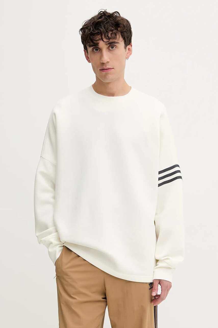 Mikina adidas Originals béžová farba, s nášivkou, JW7919