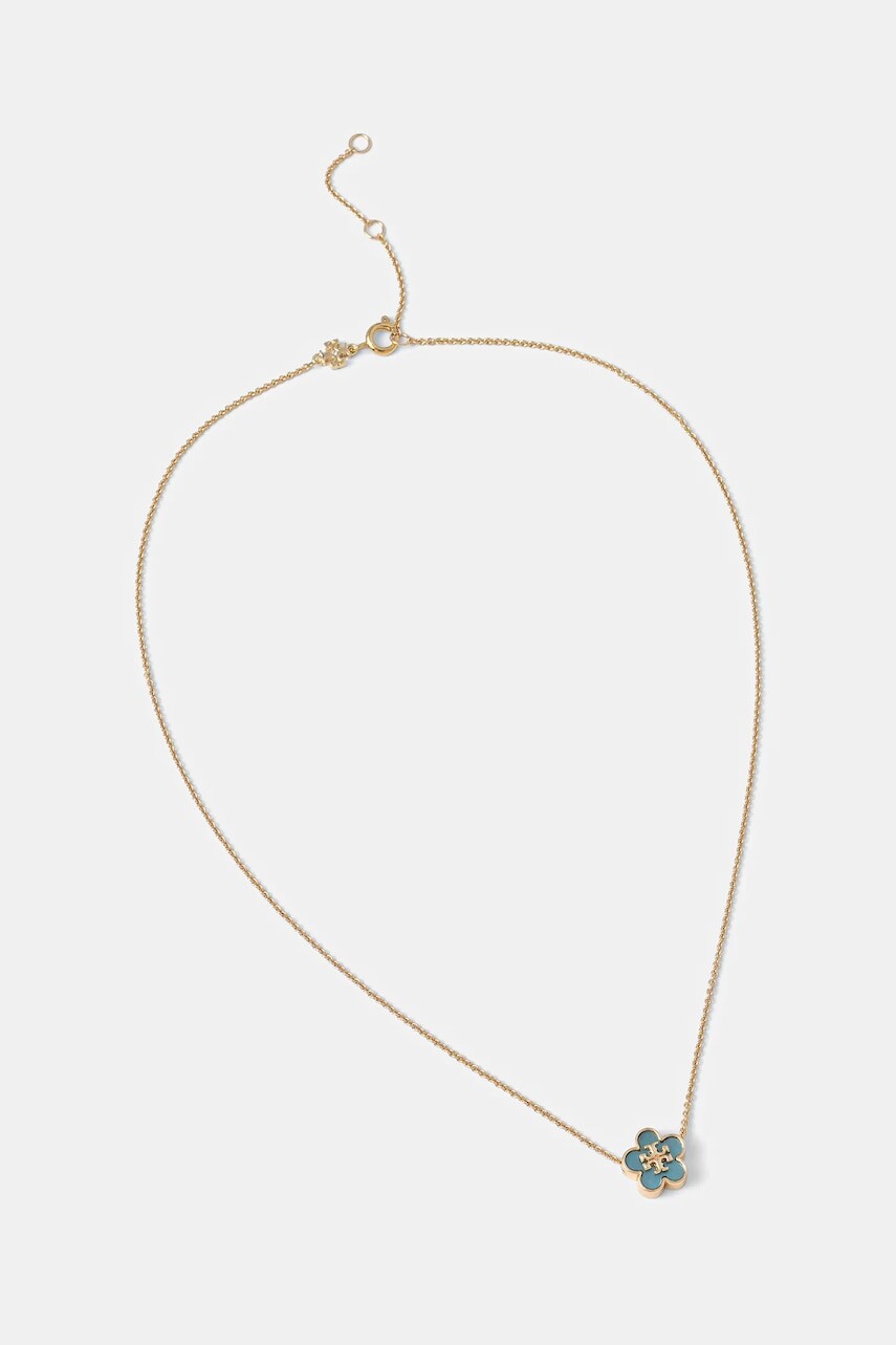 Pozlátený náhrdelník Tory Burch Kira Flower Pendant 158996.702