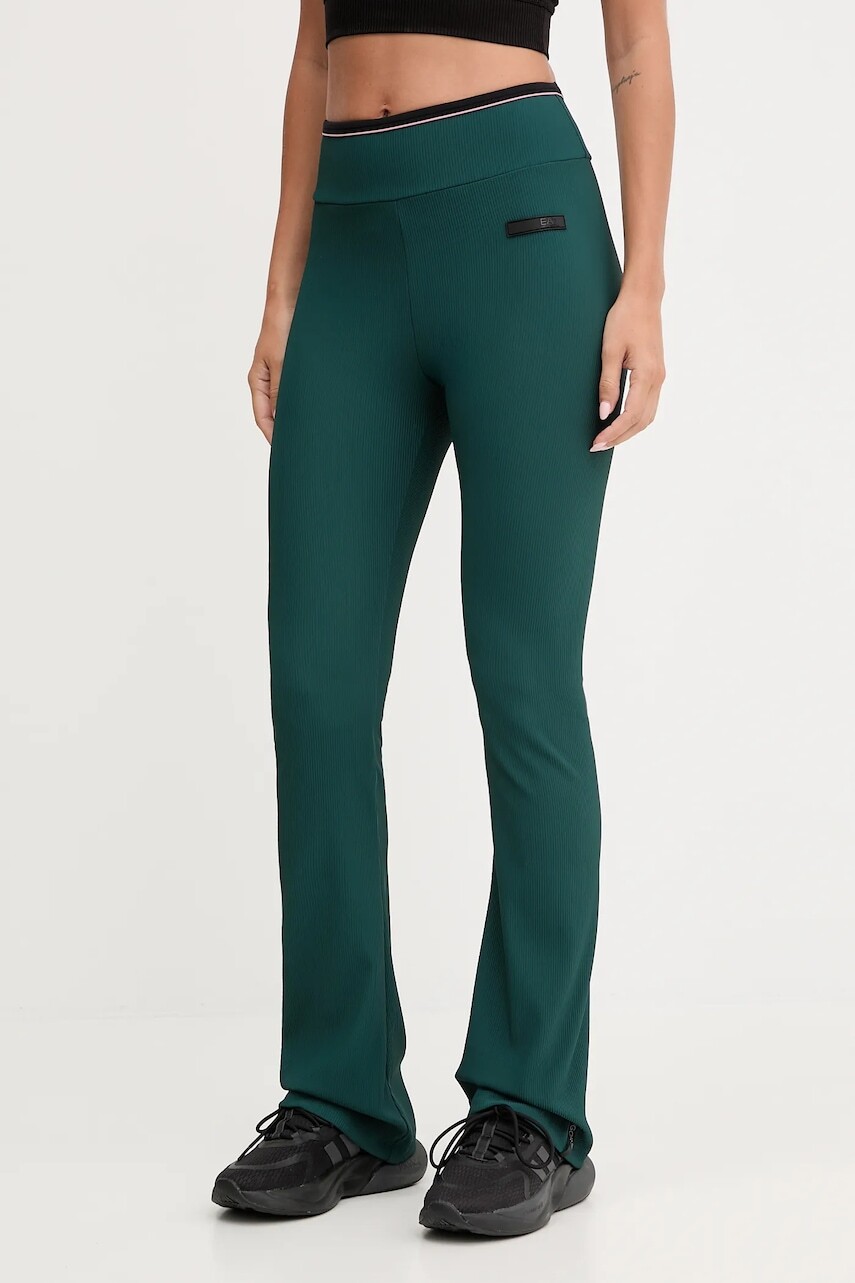 Tréningové legíny EA7 Emporio Armani zelená farba, jednofarebné, AF15721.7W000577