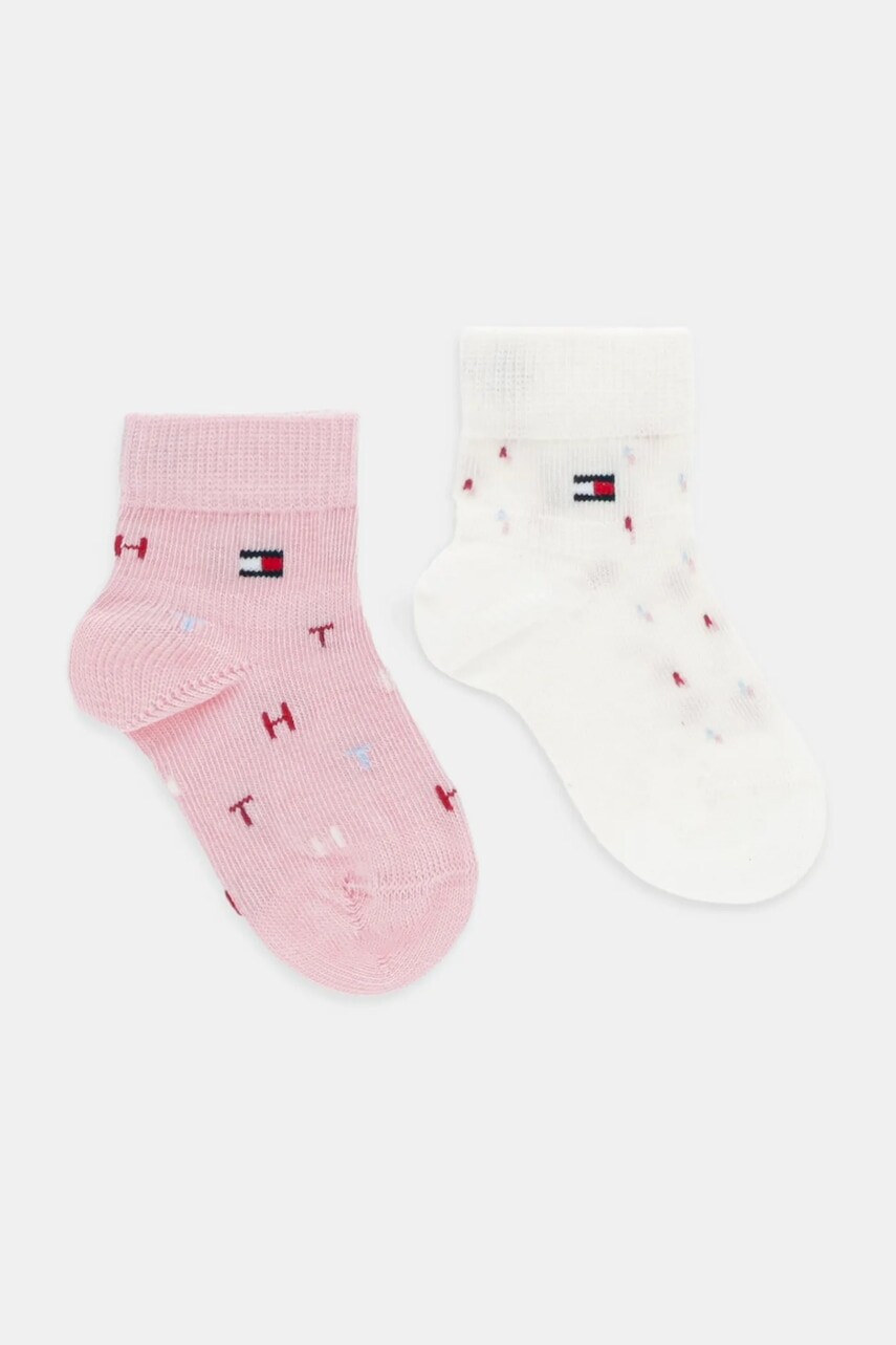 Detské ponožky Tommy Hilfiger 2-pak ružová farba, 701236335
