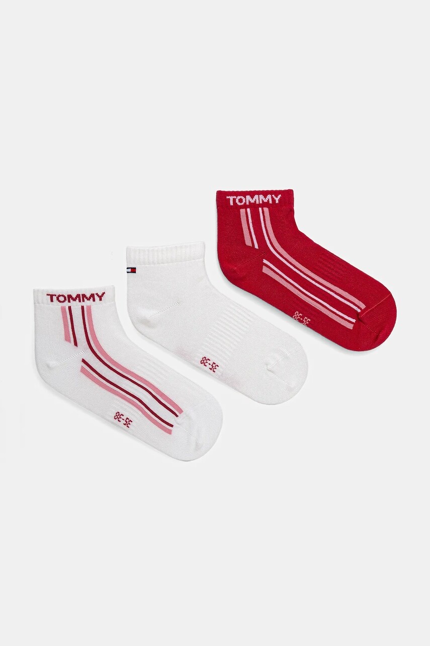 Detské ponožky Tommy Hilfiger 3-pak ružová farba, 701236332