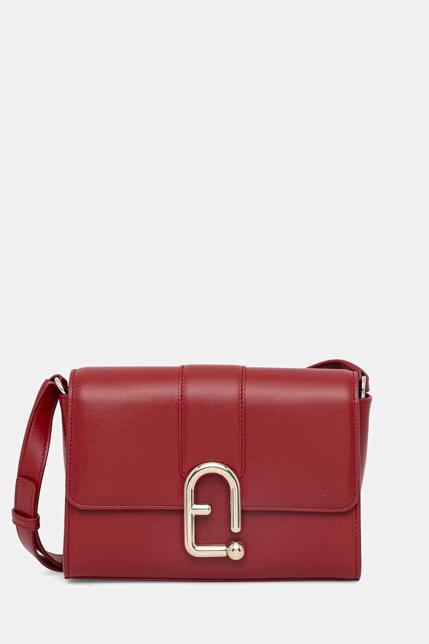 Kožená kabelka Furla červená farba, WB01683.BX3346.4021S
