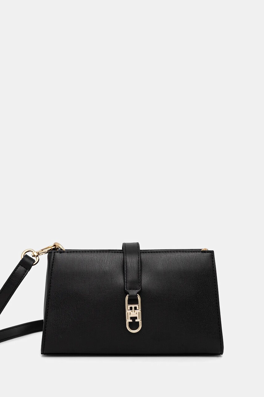 Kabelka Tommy Hilfiger čierna farba, AW0AW18005