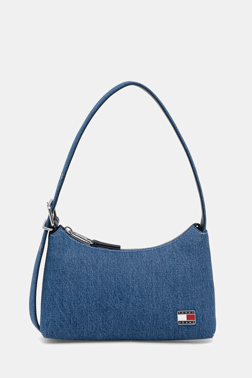 Džínsová taška Tommy Jeans modrá farba, AW0AW17877