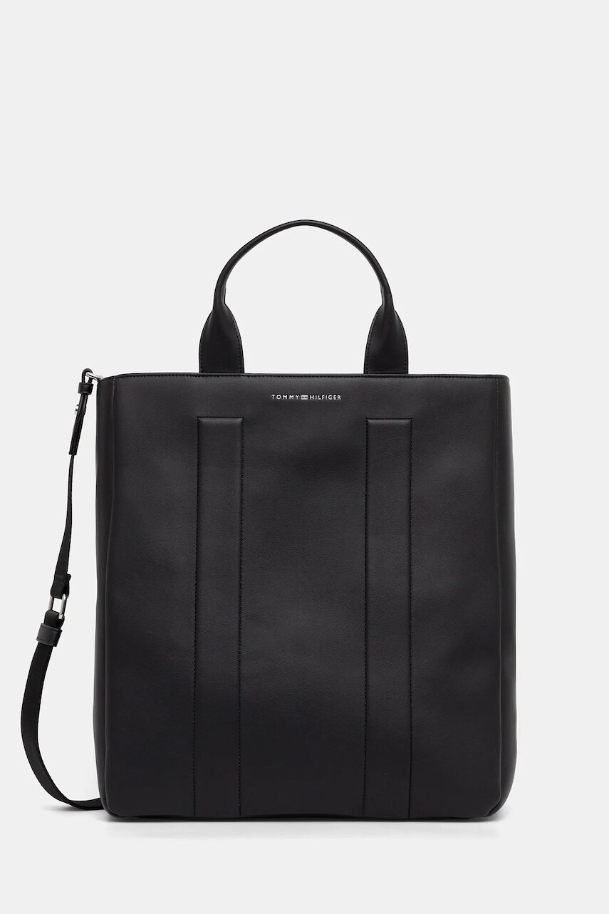 Taška Tommy Hilfiger čierna farba, AM0AM13657