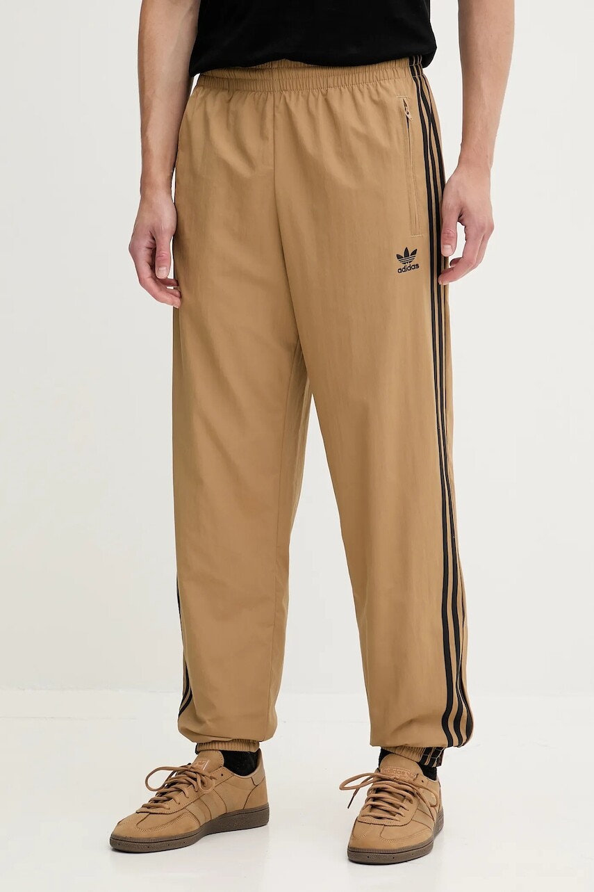 Tepláky adidas Originals Firebird Pants zelená farba, s nášivkou, JY1339