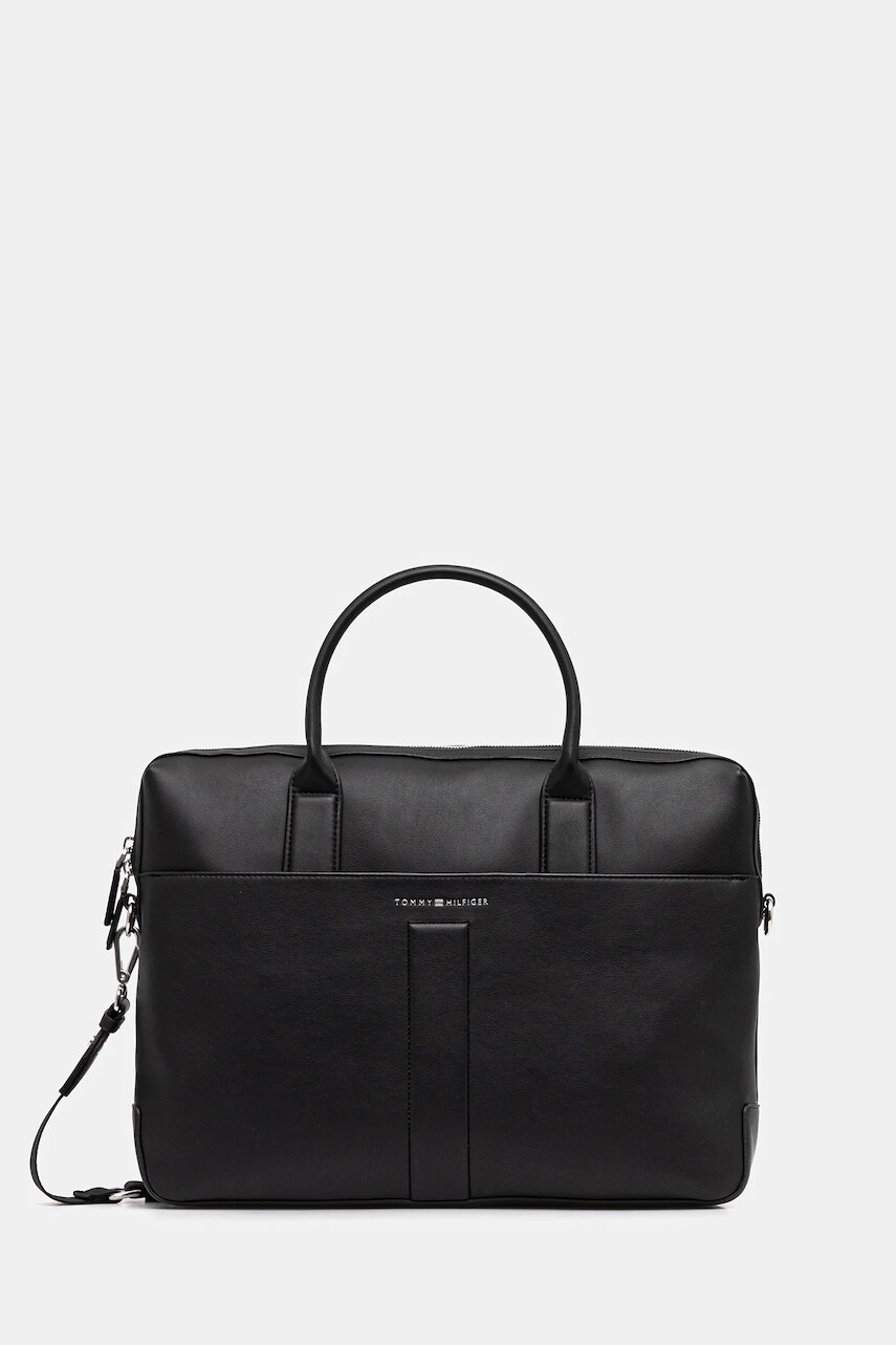 Taška na notebook Tommy Hilfiger čierna farba, AM0AM13655