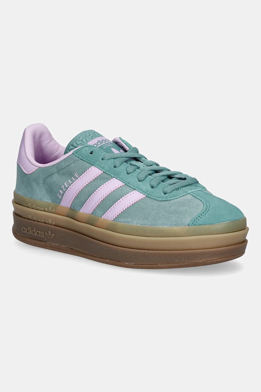 Tenisky adidas Originals Gazelle Bold W zelená farba, JS3894
