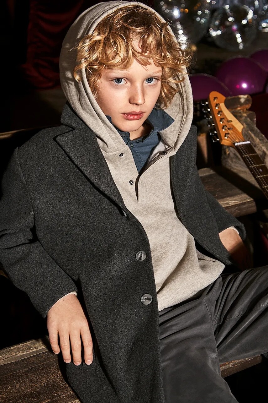 Detský kabát Mayoral šedá farba, 7411