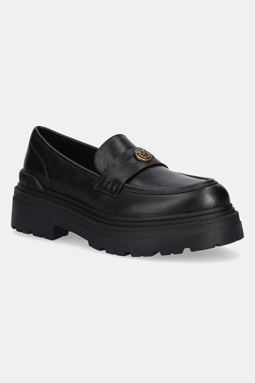Mokasíny Pinko Mia 24 čierna farba, na platforme, SD0403P001Z99