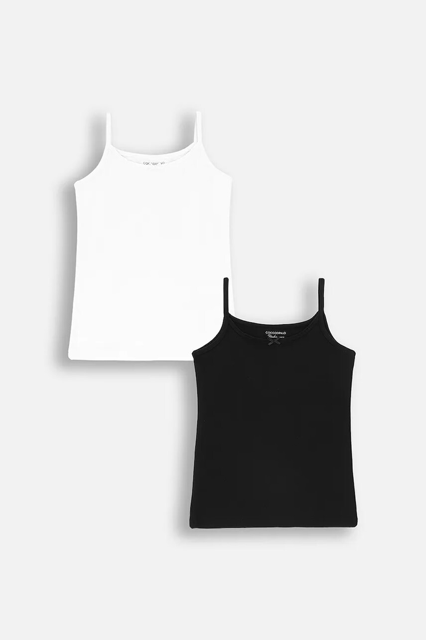 Detský top Coccodrillo 2-pak biela farba, BASIC UNDERWEAR