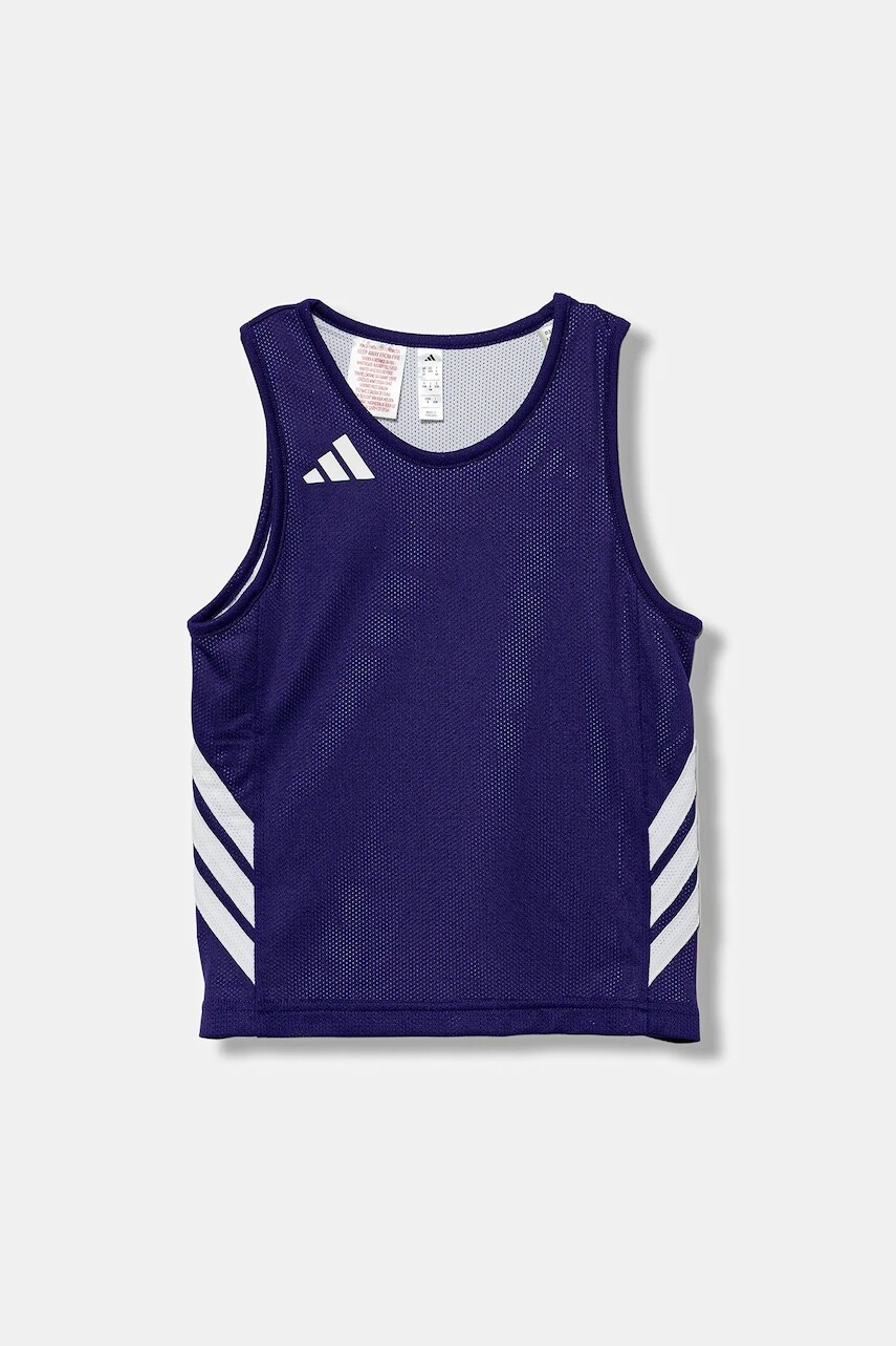 Detský top adidas Originals fialová farba, s nášivkou, KC6974