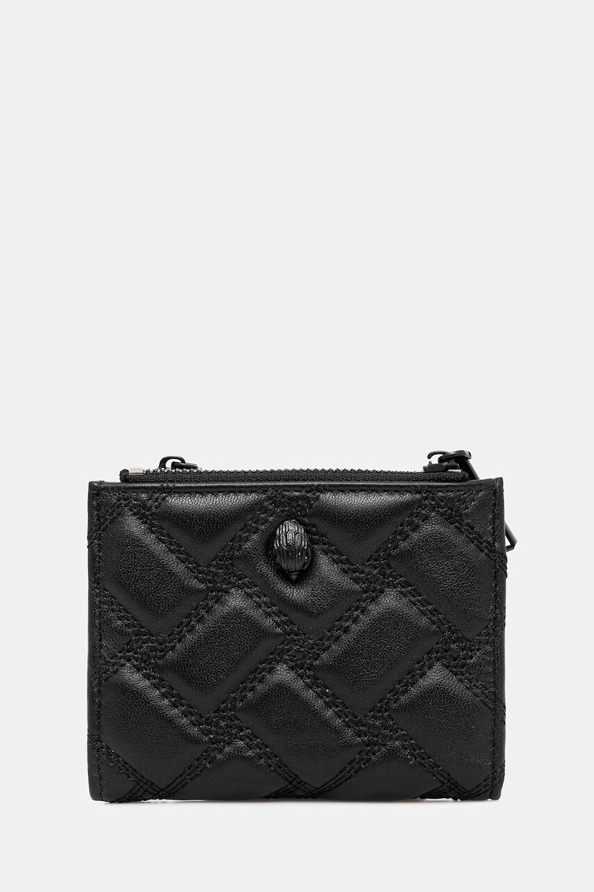 Kožená peňaženka Kurt Geiger London MINI PURSE KENSINGTON čierna farba, 648500109