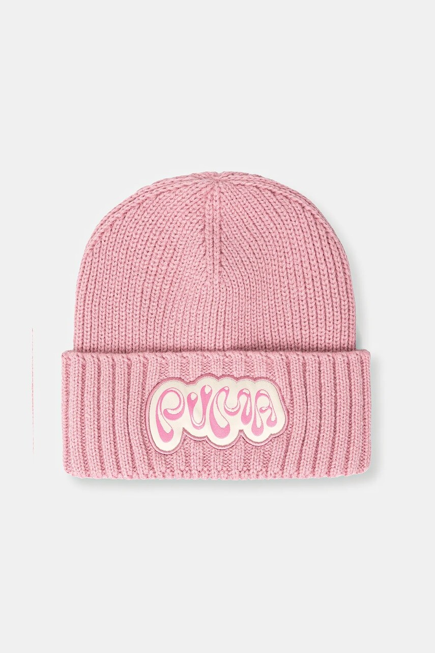 Detská čiapka Puma COMIC Mid Crown Beanie Jr ružová farba, 026558