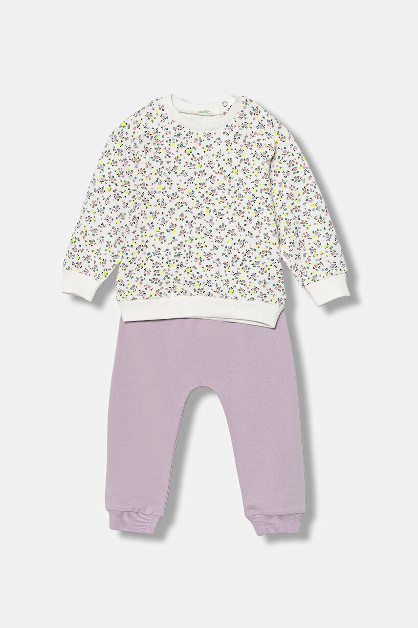Tepláková súprava pre bábätká United Colors of Benetton fialová farba, 3QGXAK01B