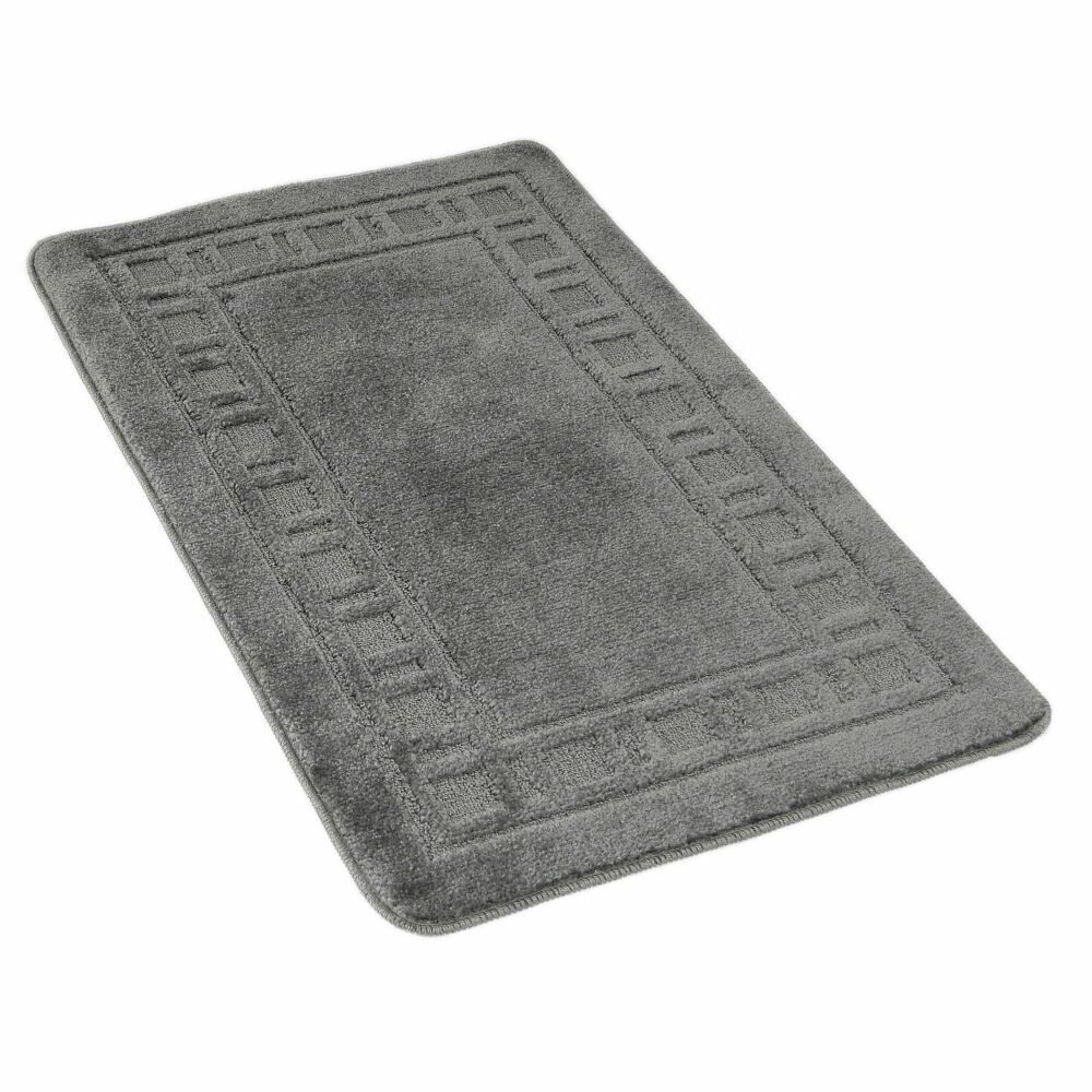 Kvalitex Kúpeľňová predložka Rám sivá, 60 x 100 cm