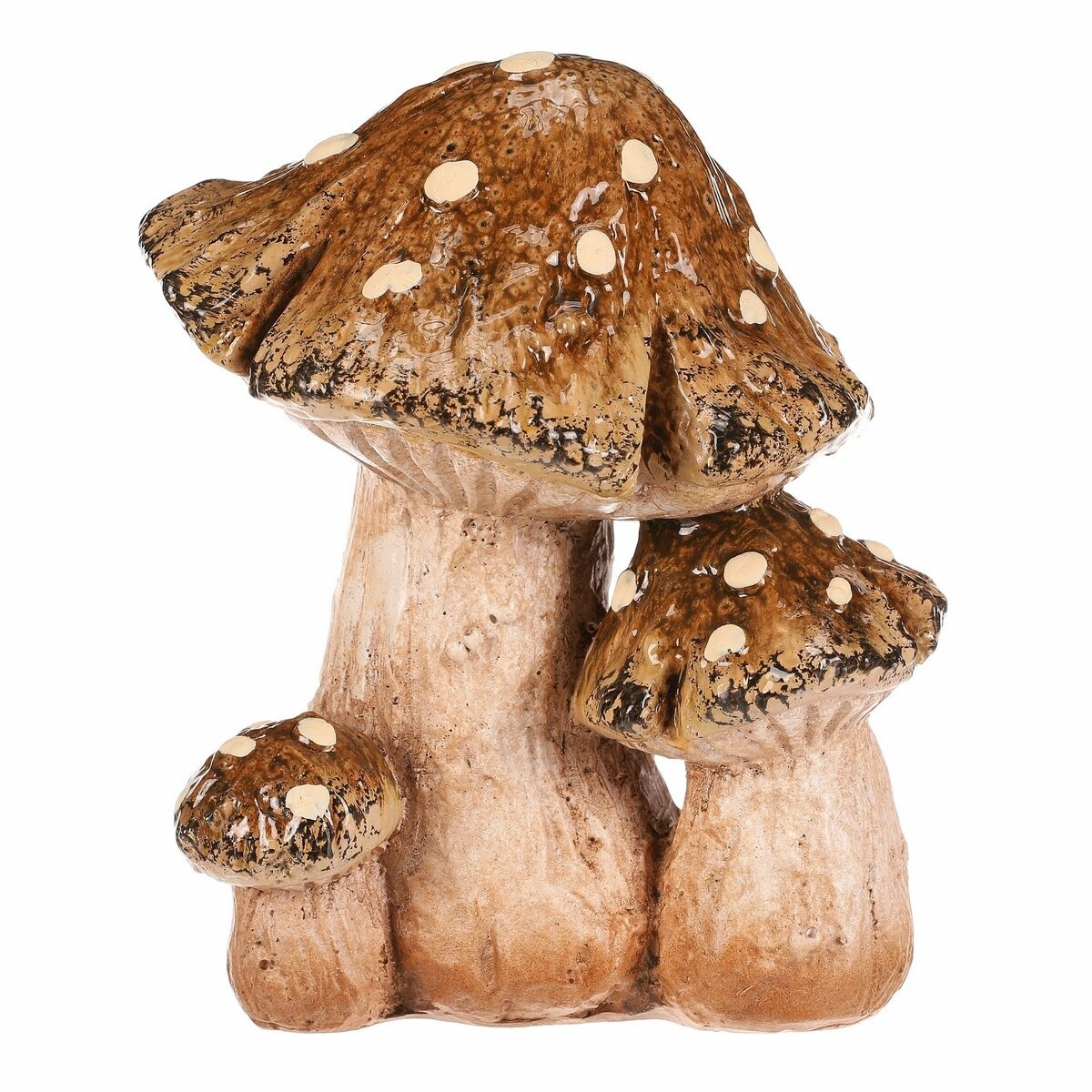 Jesenná dekorácia Huby, 13 x 10 x 14 cm, polyrezín