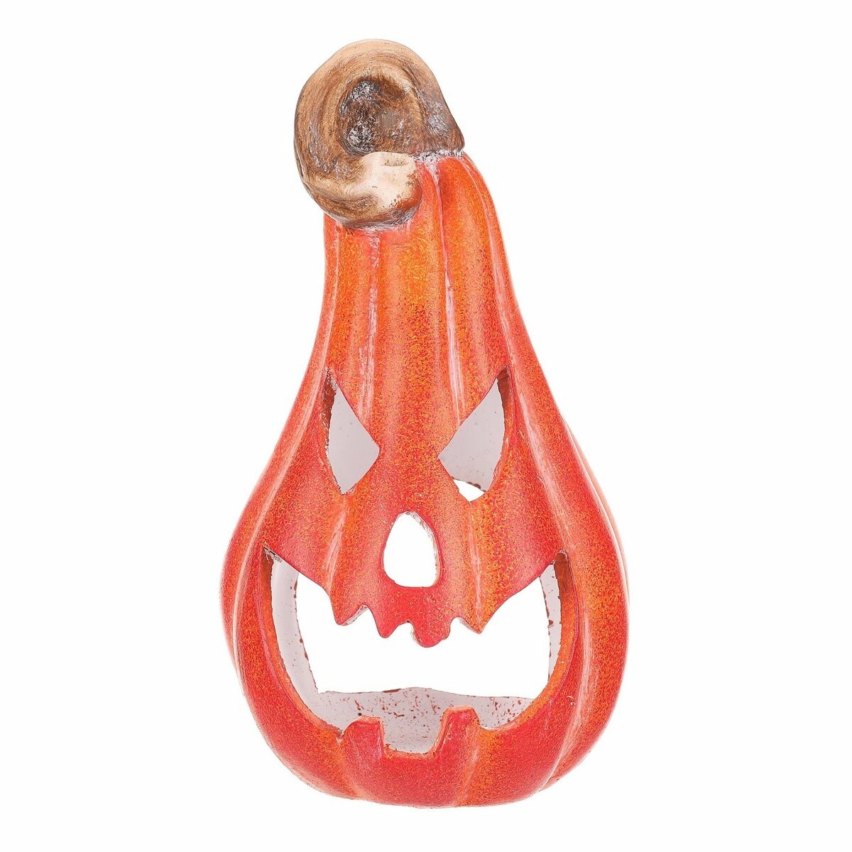 Jesenná dekorácia Tekvica na čajovú/LED sviečku,11 x 12 x 21 cm, keramika