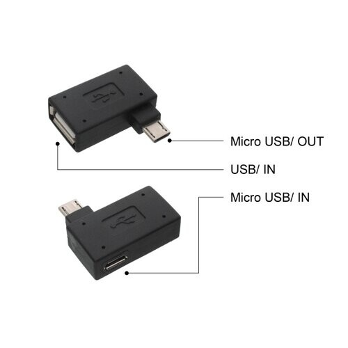 OTG adaptér z USB na micro USB, čierny