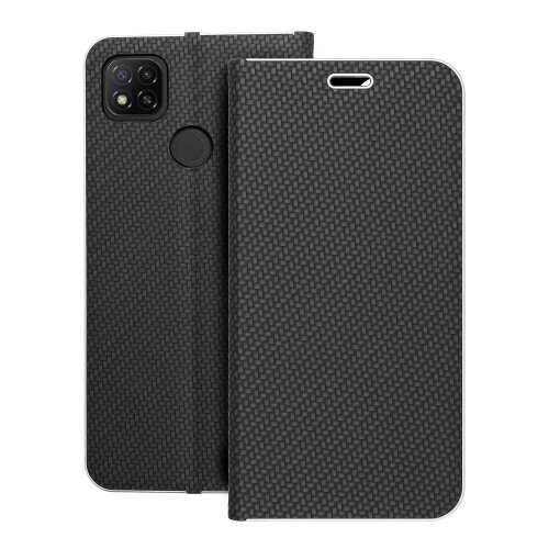Puzdro Luna Book Carbon Xiaomi Redmi 9C/9C NFC - čierne