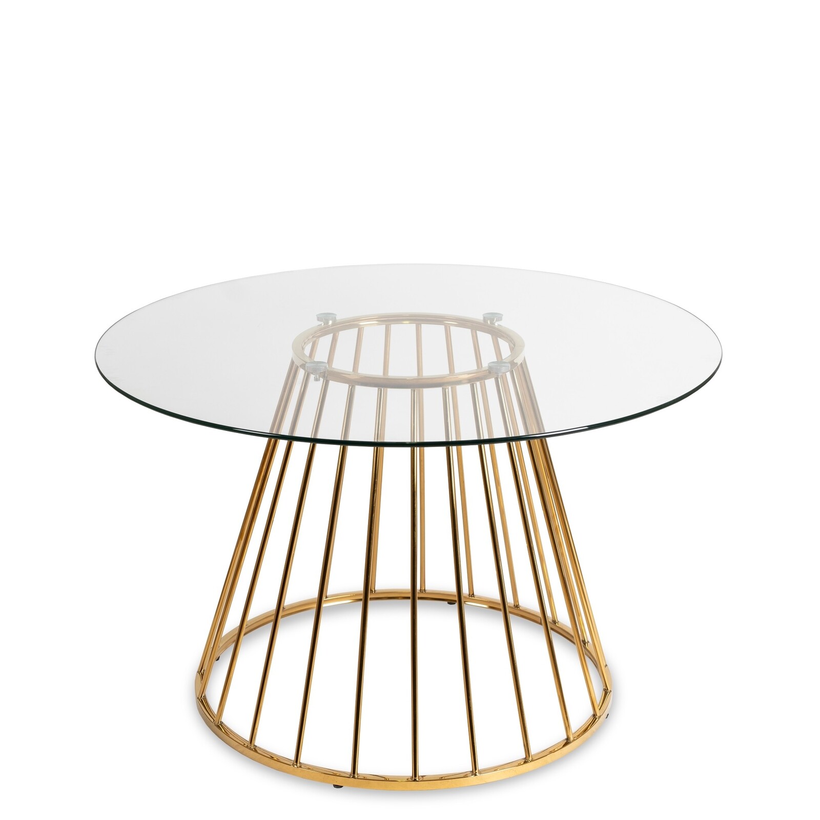 Jídelní stůl Olivier 120 cm čirý/zlatý