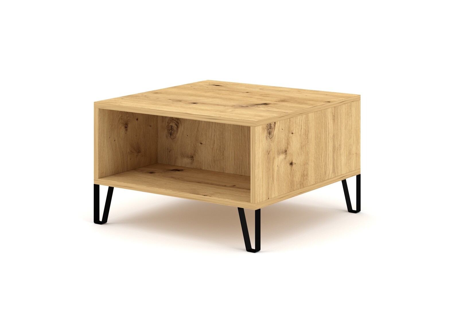 Konferenční stolek Bilbao 60 cm dub artisan/bílý