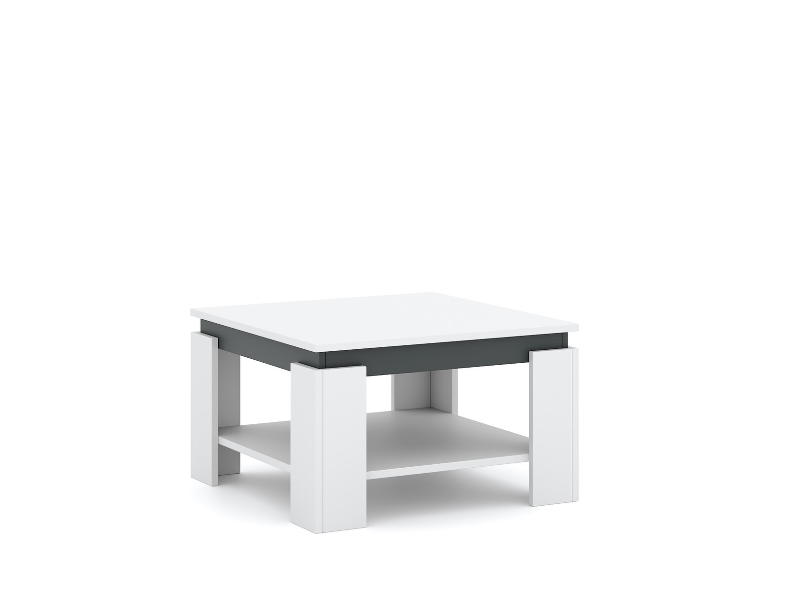 Konferenční stolek Tinto 68 cm bílý/antracit
